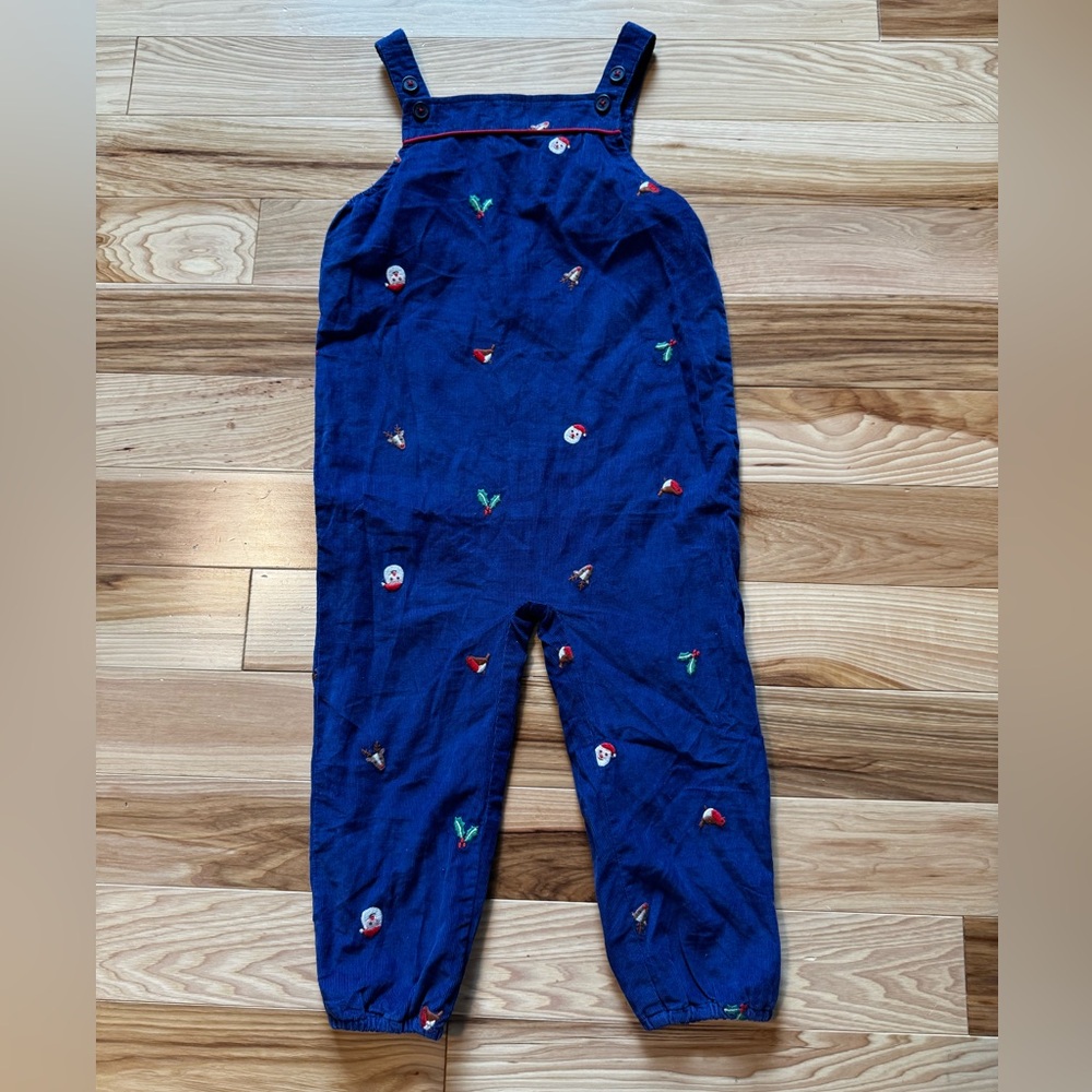 Baby Boden 3/4 Christmas overalls
